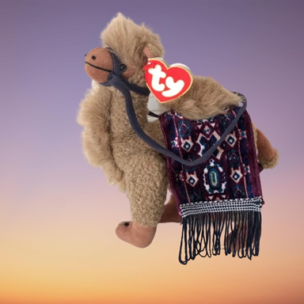 Ty Beanie Babies Lawrence the Camel 1993 Vintage Jointed Tag Attached